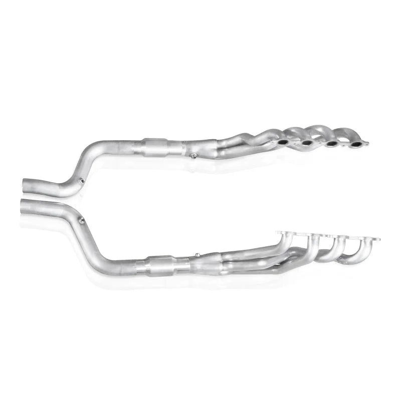 Stainless Works 2016-19 Camaro Catted Headers 1-7/8in Primaries 3in Catted Leads 3/8in Flanges - Side View