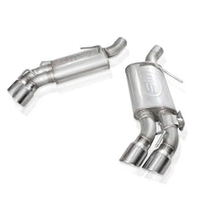 Load image into Gallery viewer, Stainless Works 2016+ Chevy Camaro SS 3in Legend Perf Connect Axle Back w/Valve &amp; 4in Quad Tips - Main Product View