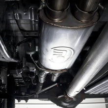 Load image into Gallery viewer, Stainless Works 2017+ Ford Raptor 3.5L 3in Catback Factory Connect Dump Exit - Installation View