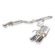 Load image into Gallery viewer, Stainless Works 2018+ Ford Mustang GT 3in Redline Series Catback H-Pipe w/Active Valves &amp; Quad Tips - Main Product View