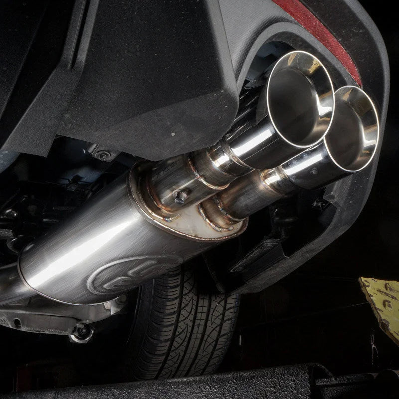 Stainless Works 2018+ Ford Mustang GT 3in Redline Series Catback H-Pipe w/Active Valves & Quad Tips - Installation View