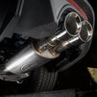 Load image into Gallery viewer, Stainless Works 2018+ Ford Mustang GT 3in Redline Series Catback X-Pipe w/Active Valves &amp; Quad Tips - Installation View