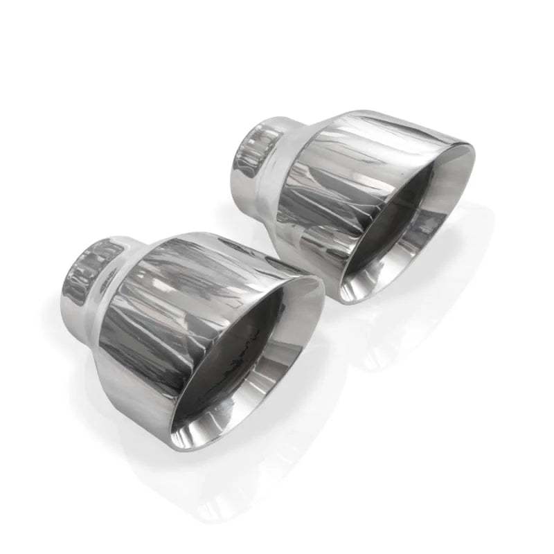 Stainless Works 2020 Ford GT500 Redline Catback H-Pipe Exhaust Factory Connect - Polished Tips - Side View