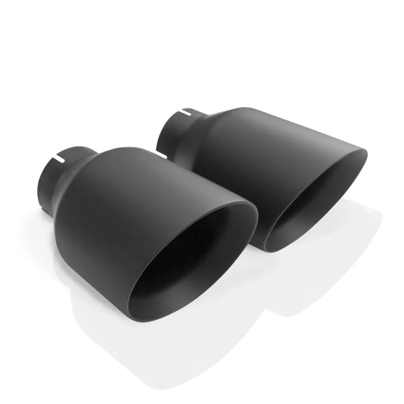 Stainless Works 2020 Ford GT500 Redline Catback X-Pipe Exhaust Factory Connect - Black Tips - Side View