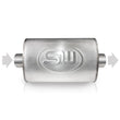 Load image into Gallery viewer, Stainless Works 2.25in ID CENTER INLET/2.25in OD CENTER OUTLET 4inX8in