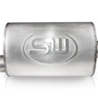 Load image into Gallery viewer, Stainless Works 2.25in ID OFFSET INLET/ 2.25in OD CENTER OUTLET 4inX8in