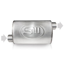 Load image into Gallery viewer, Stainless Works 3in ID OFFSET INLET/ 3in OD OFFSET OUTLET (ON OPPOSITE SIDEs) 5inX9in