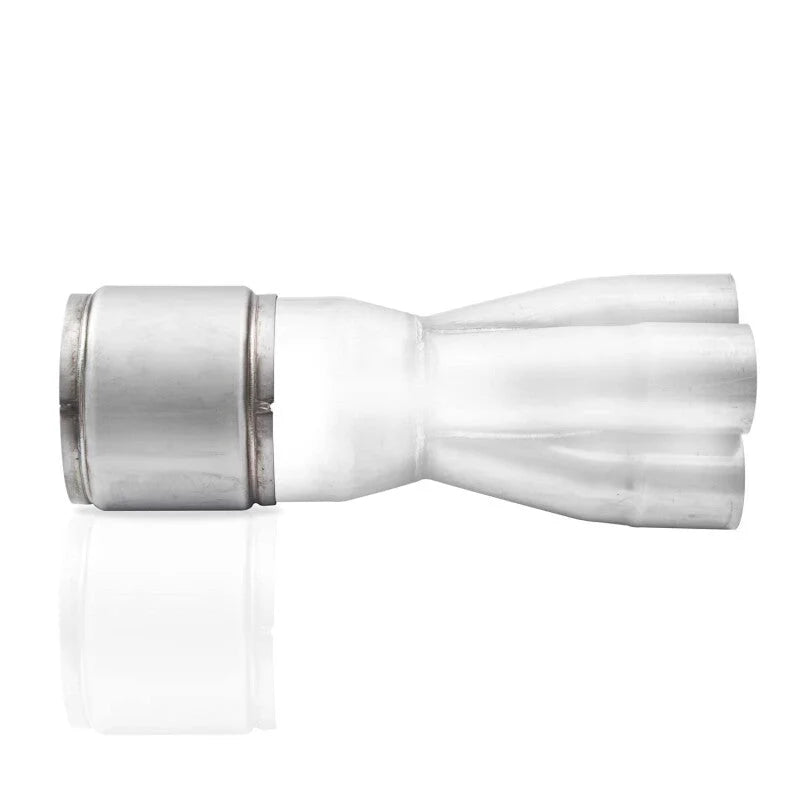 Stainless Works 4in OD 4.75in Body 5in Length Race Muffler - Side View