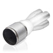 Load image into Gallery viewer, Stainless Works 4in OD 4.75in Body 5in Length Race Muffler - Back View