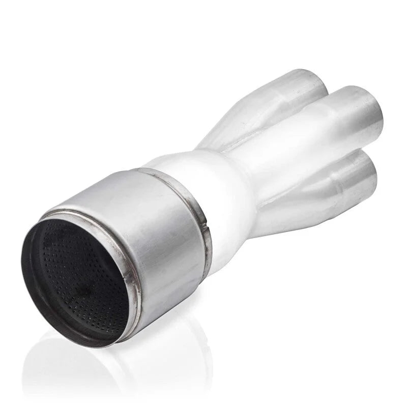Stainless Works 4in OD 4.75in Body 5in Length Race Muffler - Back View