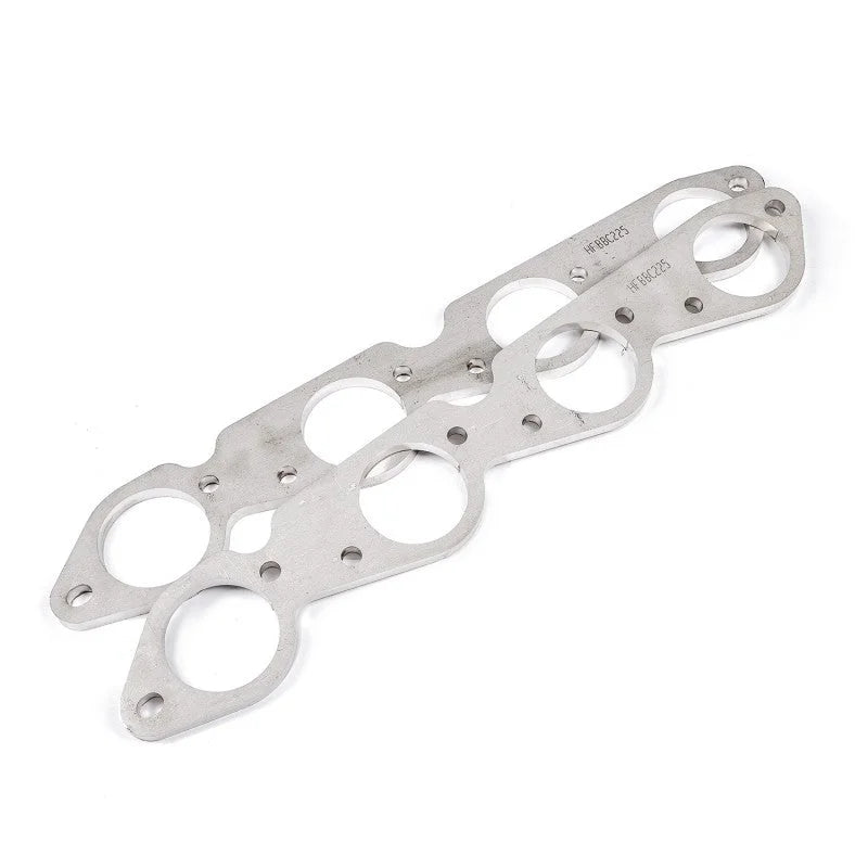 Stainless Works Big Block Chevy Round Port Header 304SS Exhaust Flanges 2-1/4in Primaries - Side View