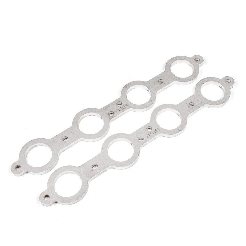 Stainless Works Chevrolet LS1/LS6 Round Port Header 304SS Exhaust Flanges 2in Primaries - Main Product View