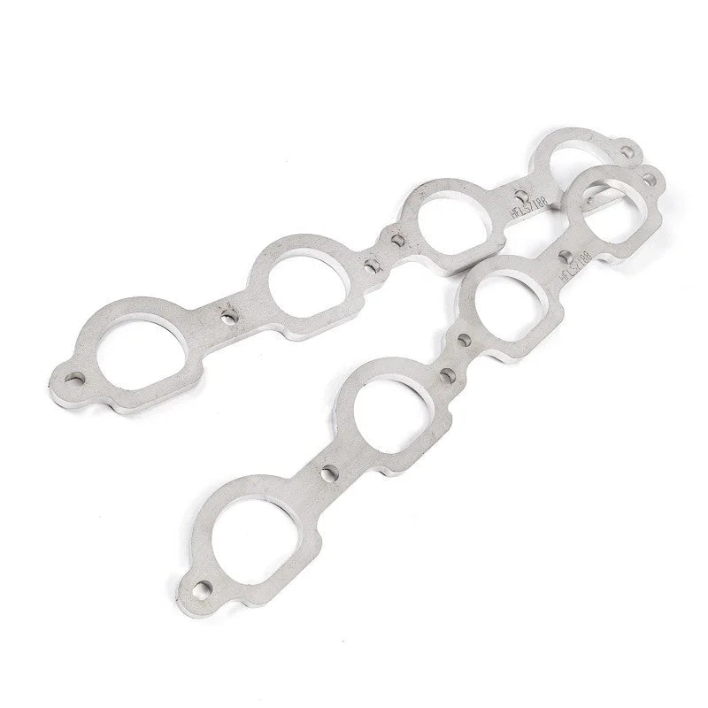 Stainless Works Chevrolet LS7 D-Port Shaped Header 304SS Exhaust Flanges 1-7/8in Primaries - Side View