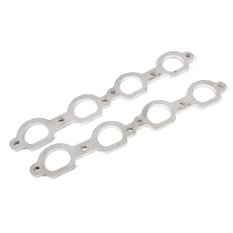 Stainless Works Chevrolet LS7 D-Port Shaped Header 304SS Exhaust Flanges 2in Primaries - Main Product View