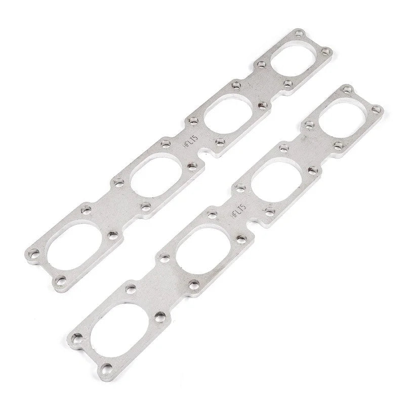 Stainless Works Chevrolet LT5 Flat Rectangular Port Header 304SS Exhaust Flanges 2in Primaries - Main Product View