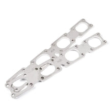 Load image into Gallery viewer, Stainless Works Chevrolet LT5 Flat Rectangular Port Header 304SS Exhaust Flanges 2in Primaries - Side View