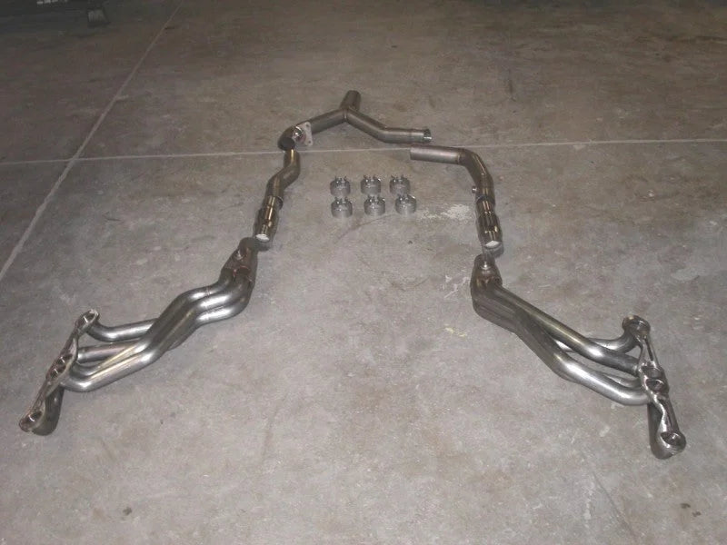Stainless Works Chevy Camaro/Firebird 1994-95 Headers Catted Y-Pipe - Side View