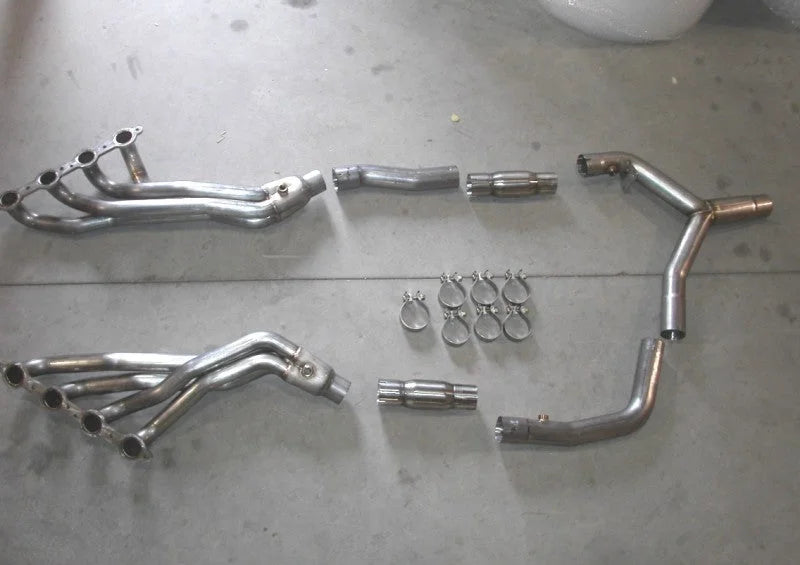 Stainless Works Chevy Camaro/Firebird 2001-2002 Headers Catted Y-Pipe - Side View