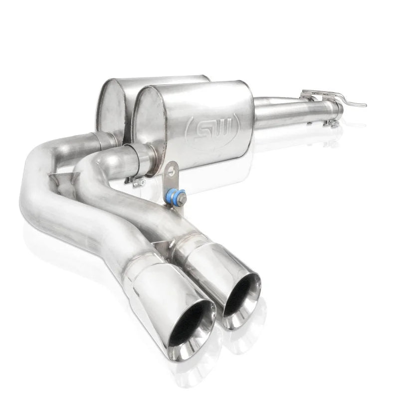 Stainless Works Chevy Silverado/GMC Sierra 2007-16 5.3L/6.2L Exhaust Before Passenger Rear Tire Exit - Detail View