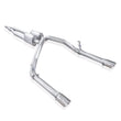 Load image into Gallery viewer, Stainless Works Chevy Silverado/GMC Sierra 2007-16 5.3L/6.2L Exhaust Y-Pipe Under Bumper Exit - Side View