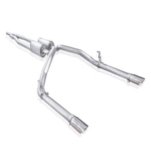Load image into Gallery viewer, Stainless Works Chevy Silverado/GMC Sierra 2007-16 5.3L/6.2L Exhaust Y-Pipe Under Bumper Exit - Side View