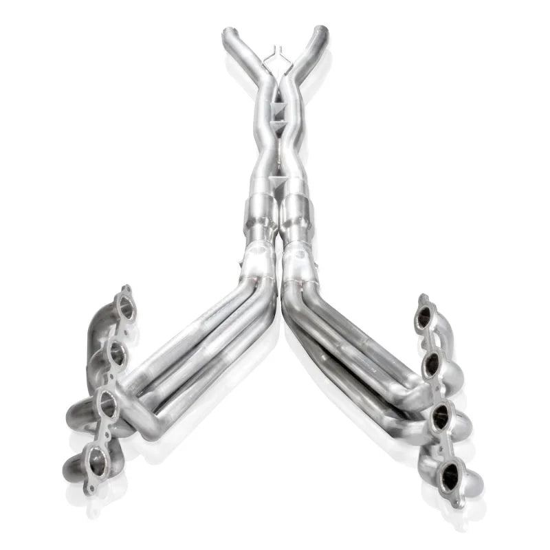 Stainless Works Corvette C7 2014+ Headers 1-7/8in Primaries 3in Collectors High-Flow Cats X-pipe - Side View