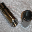 Load image into Gallery viewer, Stainless Works Double Wall 30 Deg Slash Cut Exhaust Tip 3in Body 2 1/2in ID