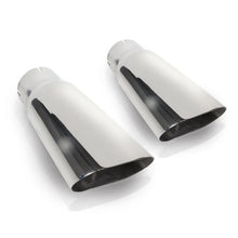Load image into Gallery viewer, Stainless Works Flat Oval Exhaust Tips 2in Inlet (priced per pair)