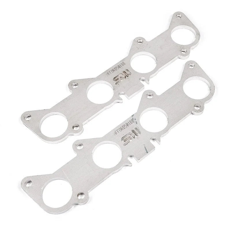Stainless Works Ford 5.2L/5.0L Coyote Round Port Header 304SS Exhaust Flanges 1-3/4in Primaries - Side View