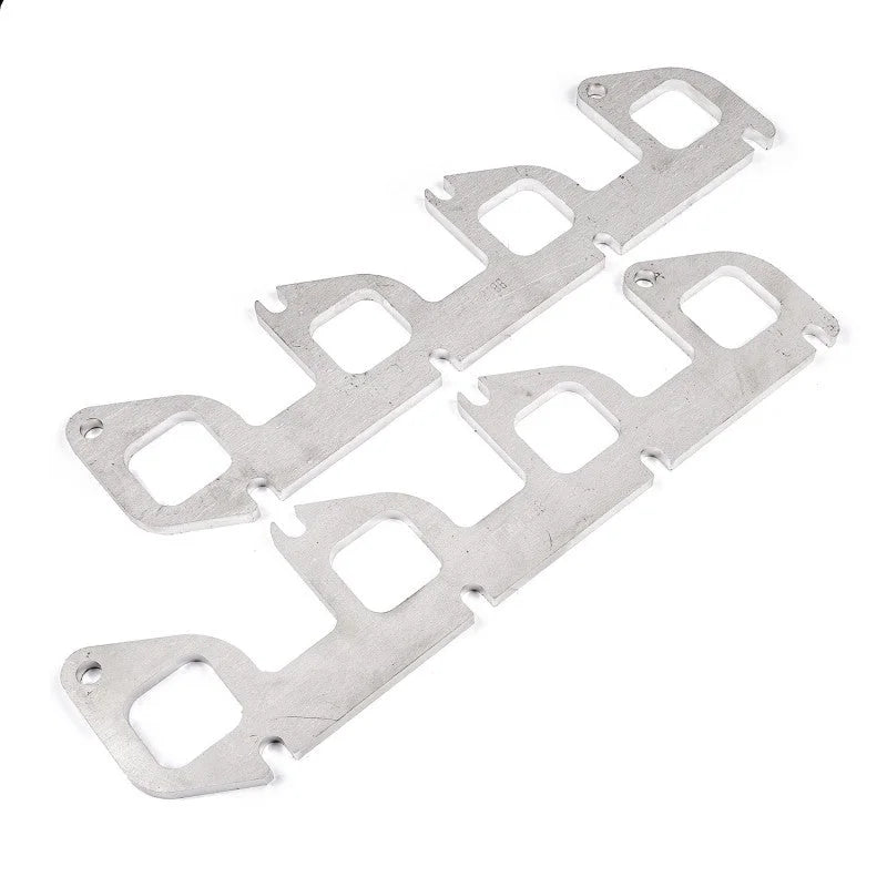 Stainless Works Ford 6.2L Square Port Shaped Header 304SS Exhaust Flanges 1-7/8in Primaries - Side View