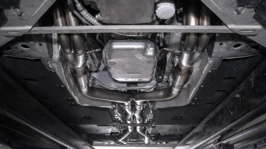 Stainless Works 2016-18 Cadillac CTS-V Sedan Headers 2in Primaries 3in Catted Leads Into X-Pipe - Additional View 5
