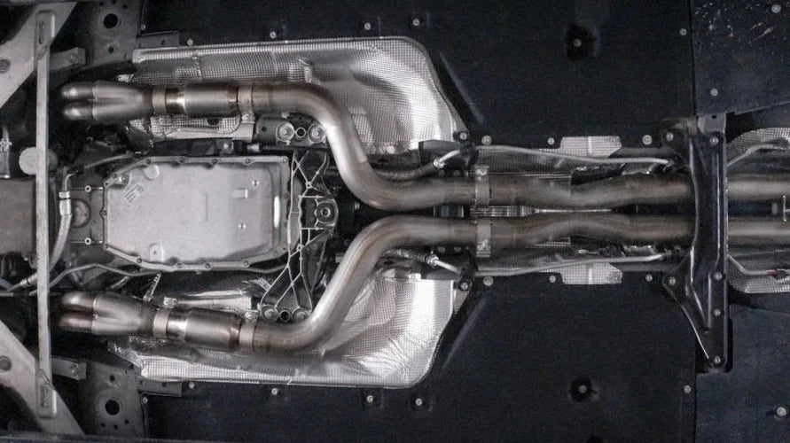 Stainless Works 2016-18 Cadillac CTS-V Sedan Headers 2in Primaries 3in Catted Leads Into X-Pipe - Additional View 7