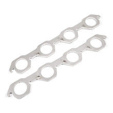 Load image into Gallery viewer, Stainless Works SBF AFR 225 Head Round Port Header 304SS Exhaust Flanges 1-7/8in Primaries - Side View