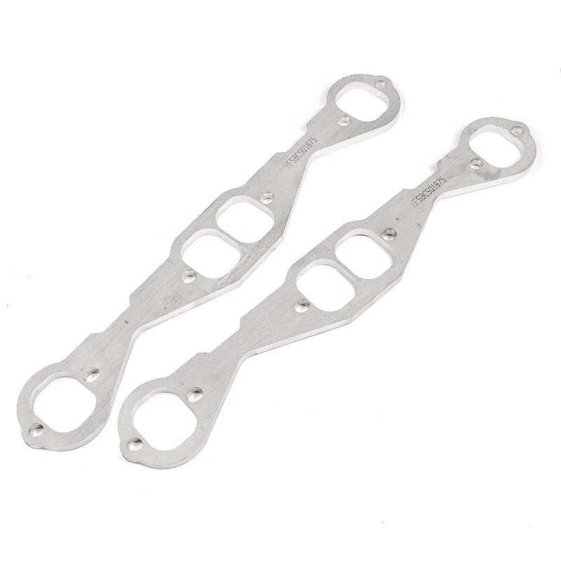 Stainless Works Small Block Chevy Squared Oval Port Header 304SS Exhaust Flanges 1-7/8in Primaries - Main Product View