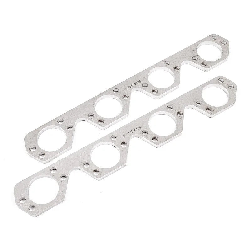 Stainless Works Small Block Ford Trick Flow High Port Header 304SS Exhaust Flanges 1-7/8in Primaries - Side View