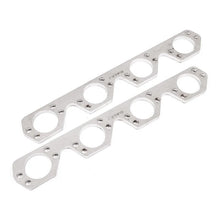 Load image into Gallery viewer, Stainless Works Small Block Ford Trick Flow High Port Header 304SS Exhaust Flanges 2in Primaries - Side View
