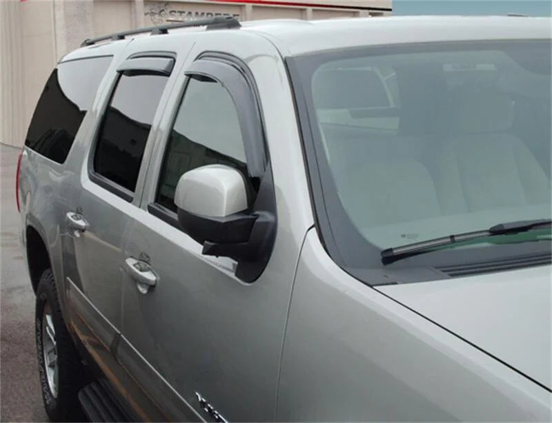 Stampede 16-21 Chevrolet Malibu Snap-Inz Sidewind Deflector 4pc - Smoke - Back View