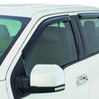 Load image into Gallery viewer, Stampede 2019 Chevy Silverado 1500 Double Cab Pickup Tape-Onz Sidewind Deflector 4pc - Smoke - Side View