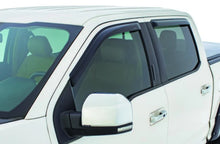 Load image into Gallery viewer, Stampede 2019 Chevy Silverado 1500 Double Cab Pickup Tape-Onz Sidewind Deflector 4pc - Smoke - Side View