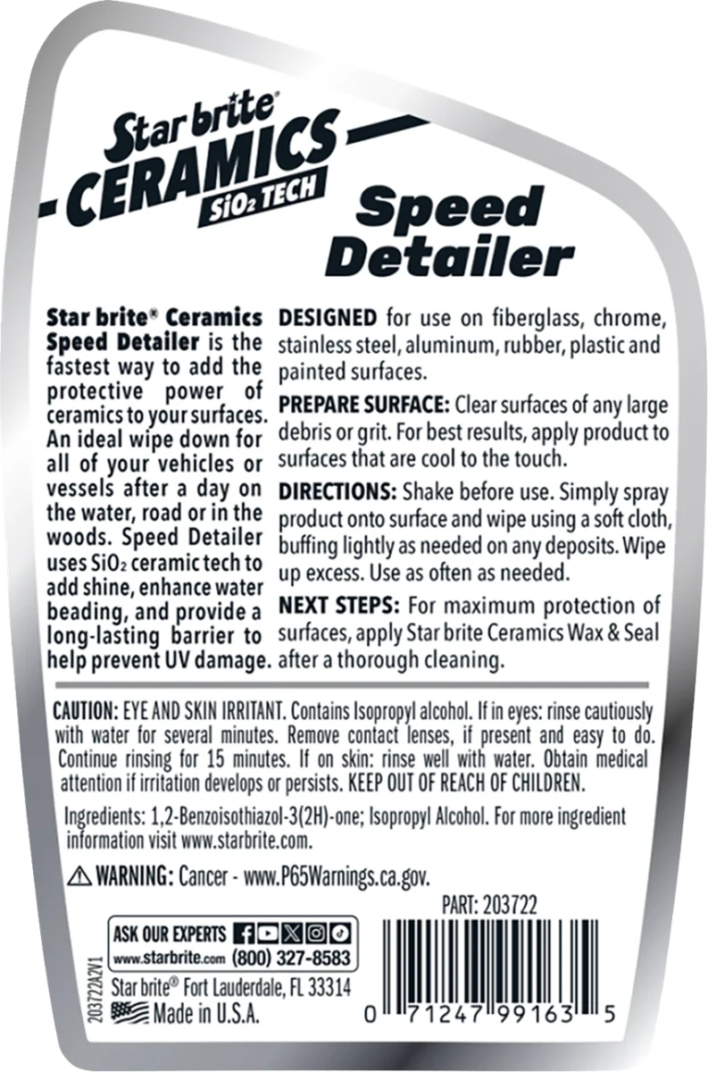 Star brite Ceramic Speed Detailer - 22 U.S. fl oz 203722 - Side View