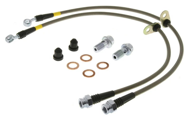 StopTech 00-04 Ferrari F360/04-05 F360 Stradale Rear Stainless Steel Brake Line Kit - Main Product View