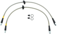 Load image into Gallery viewer, StopTech 00-06 BMW X5 Stainless Steel Front Brake Line Kit - Installation View