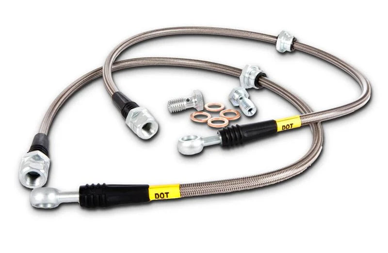 StopTech 00-06 BMW X5 Stainless Steel Rear Brake Line Kit - Side View