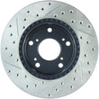 Load image into Gallery viewer, StopTech 02-06 Acura RSX Slotted &amp; Drilled Left Front Rotor - Side View