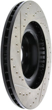 Load image into Gallery viewer, StopTech 02-10 Subaru WRX Slotted &amp; Drilled Left Front Rotor (exc. STi) - Side View