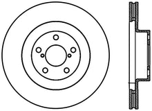 Load image into Gallery viewer, StopTech 02-10 Subaru WRX Slotted &amp; Drilled Left Front Rotor (exc. STi) - Installation View