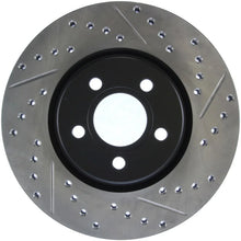 Load image into Gallery viewer, StopTech 03-09 Chrysler PT Cruiser Tur / 03-05 Dodge Neon SRT-4 Front Left Slotted &amp; Drilled Rotor - Side View