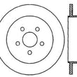 Load image into Gallery viewer, StopTech 03-09 Chrysler PT Cruiser Tur / 03-05 Dodge Neon SRT-4 Rear Left Slotted &amp; Drilled Rotor - Side View