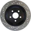 Load image into Gallery viewer, StopTech 03-09 Chrysler PT Cruiser Tur / 03-05 Dodge Neon SRT-4 Rear Left Slotted &amp; Drilled Rotor - Back View