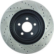 Load image into Gallery viewer, StopTech 05-09 Chrysler 300 (5.7L V8 exc SRT-8) Front Right Slotted &amp; Drilled Rotor - Installation View